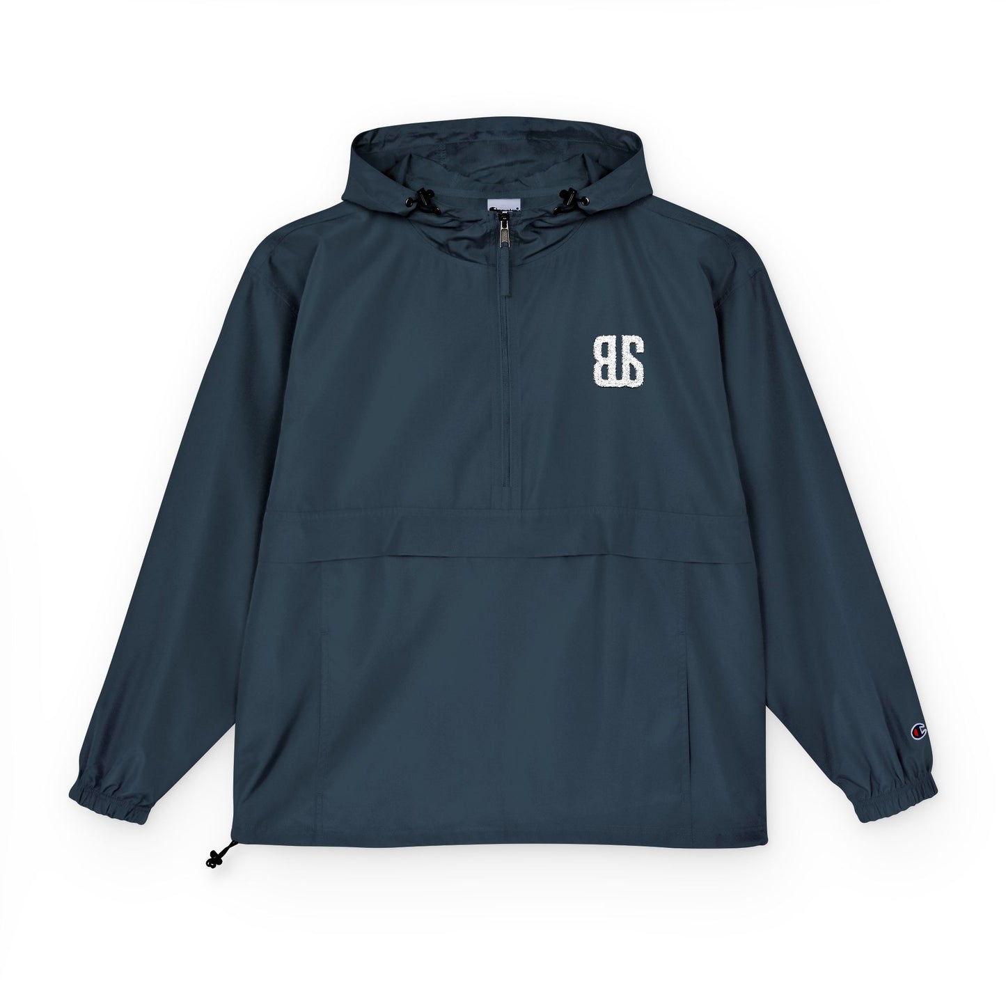 Champion Packable Orange Anorak Jacket - Lightweight Windbreaker for Outdoor Adventures