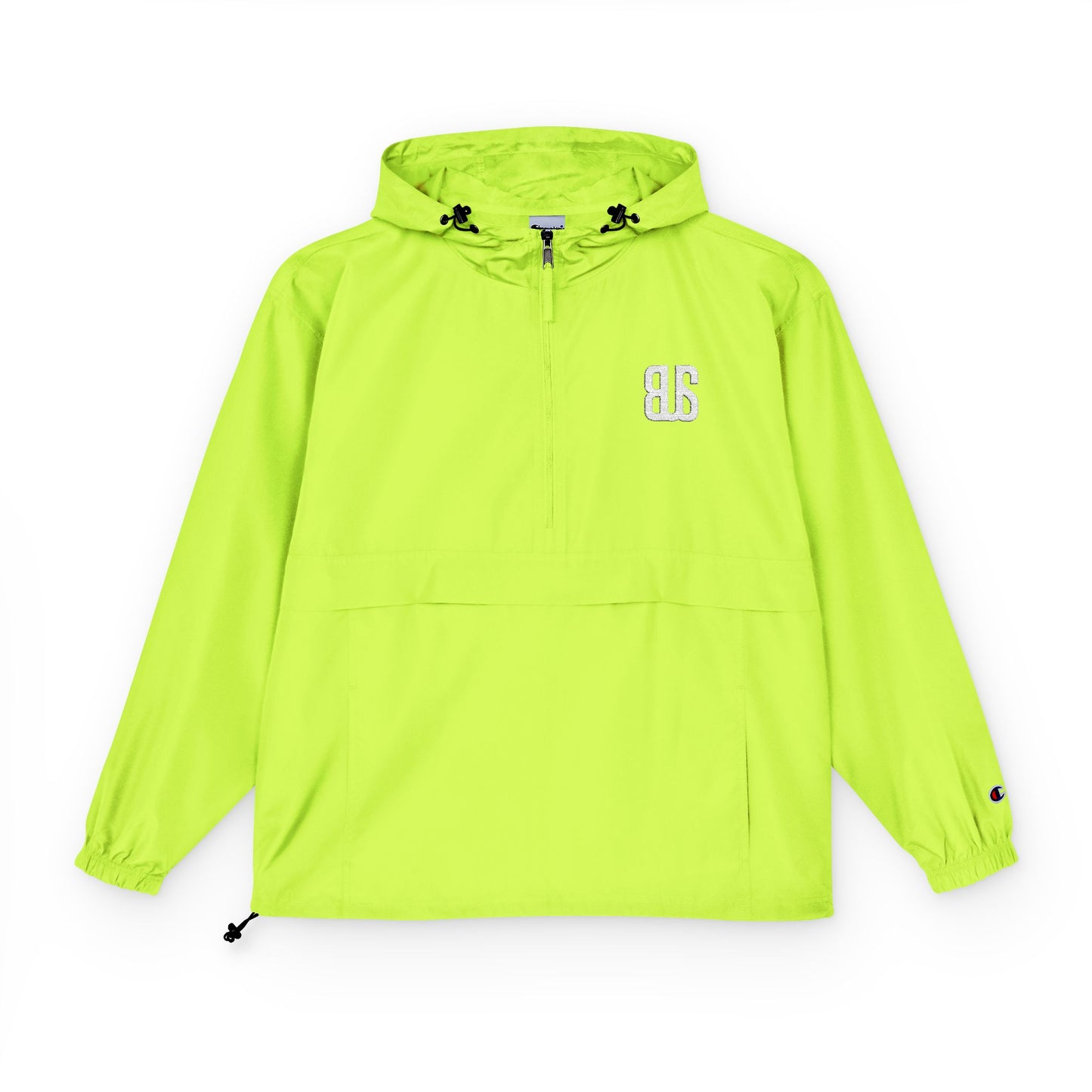 Champion Packable Orange Anorak Jacket - Lightweight Windbreaker for Outdoor Adventures