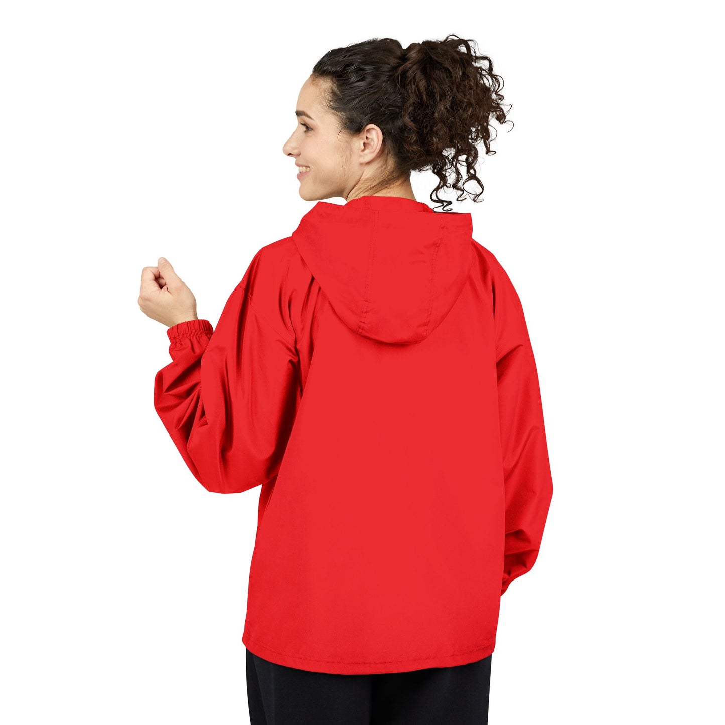 Champion Packable Orange Anorak Jacket - Lightweight Windbreaker for Outdoor Adventures