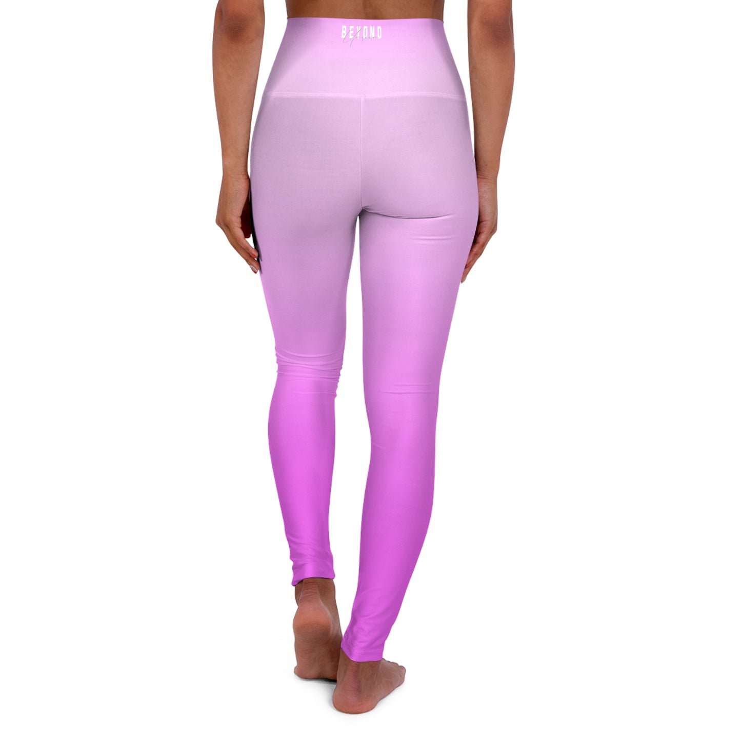 Beyond Comfort High Waisted Yoga Leggings in Pink Ombre