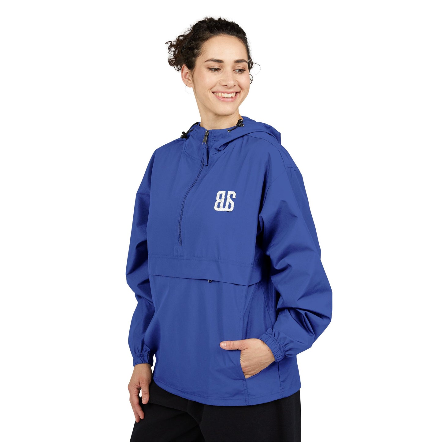 Champion Packable Orange Anorak Jacket - Lightweight Windbreaker for Outdoor Adventures