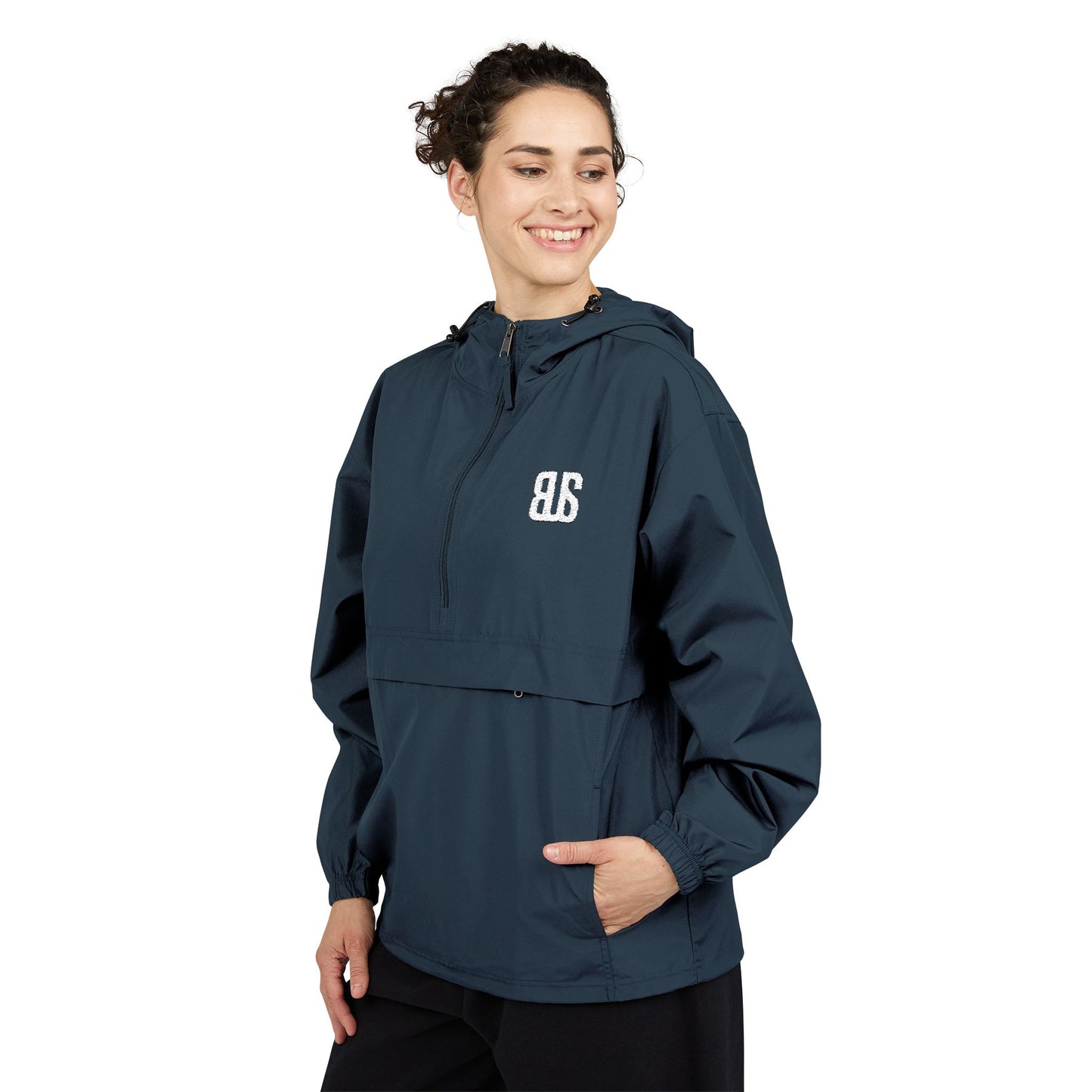 Champion Packable Orange Anorak Jacket - Lightweight Windbreaker for Outdoor Adventures