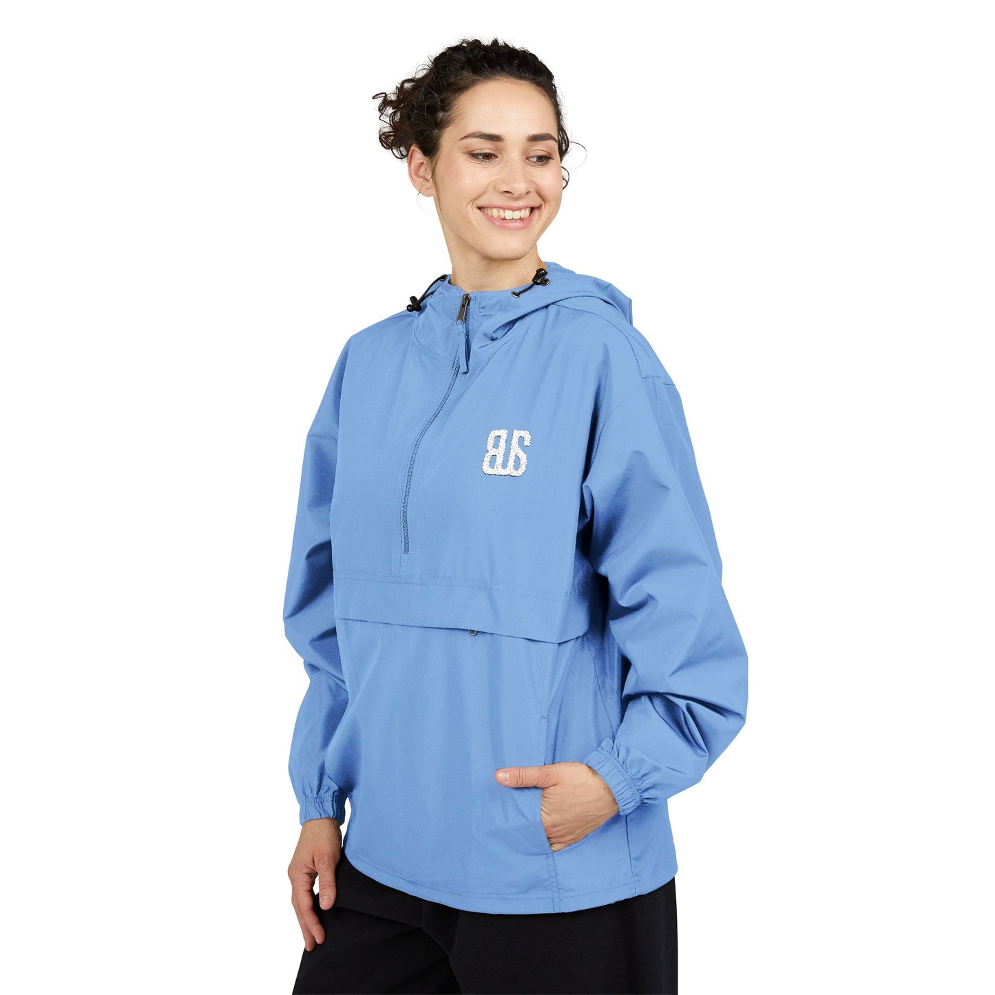 Champion Packable Orange Anorak Jacket - Lightweight Windbreaker for Outdoor Adventures