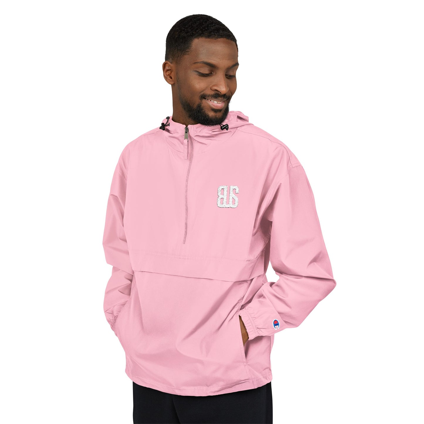 Champion Packable Orange Anorak Jacket - Lightweight Windbreaker for Outdoor Adventures