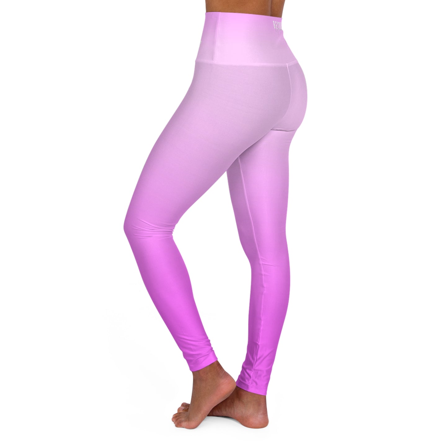 Beyond Comfort High Waisted Yoga Leggings in Pink Ombre