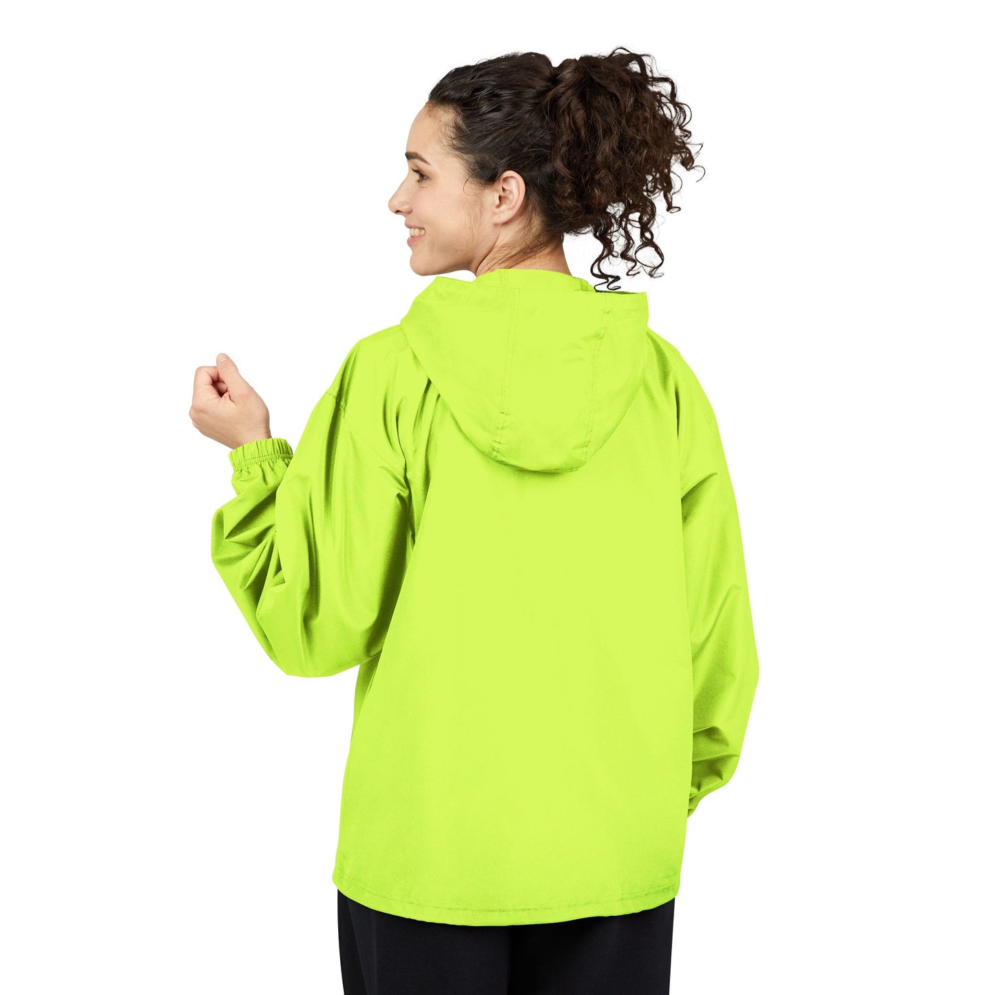 Champion Packable Orange Anorak Jacket - Lightweight Windbreaker for Outdoor Adventures