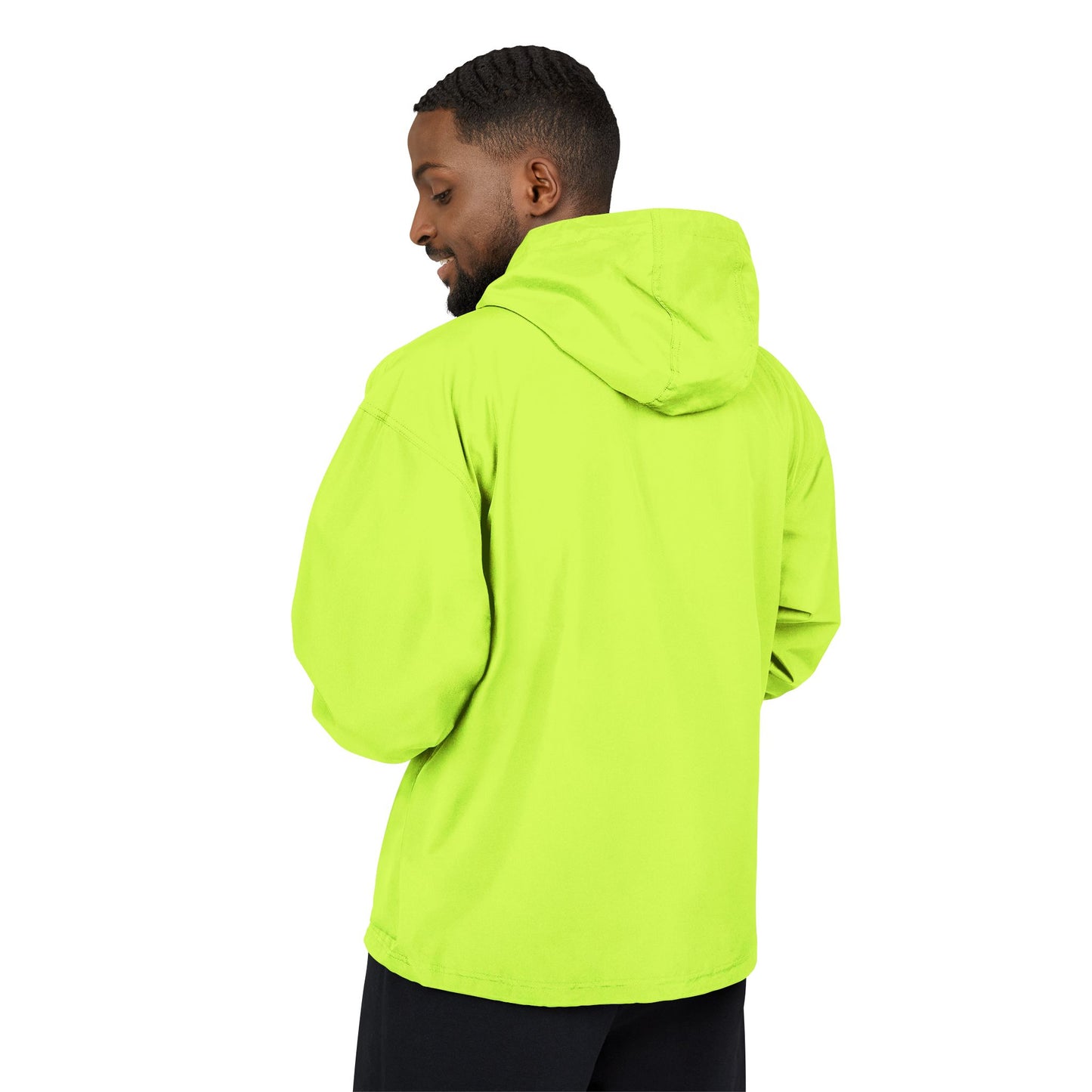 Champion Packable Orange Anorak Jacket - Lightweight Windbreaker for Outdoor Adventures