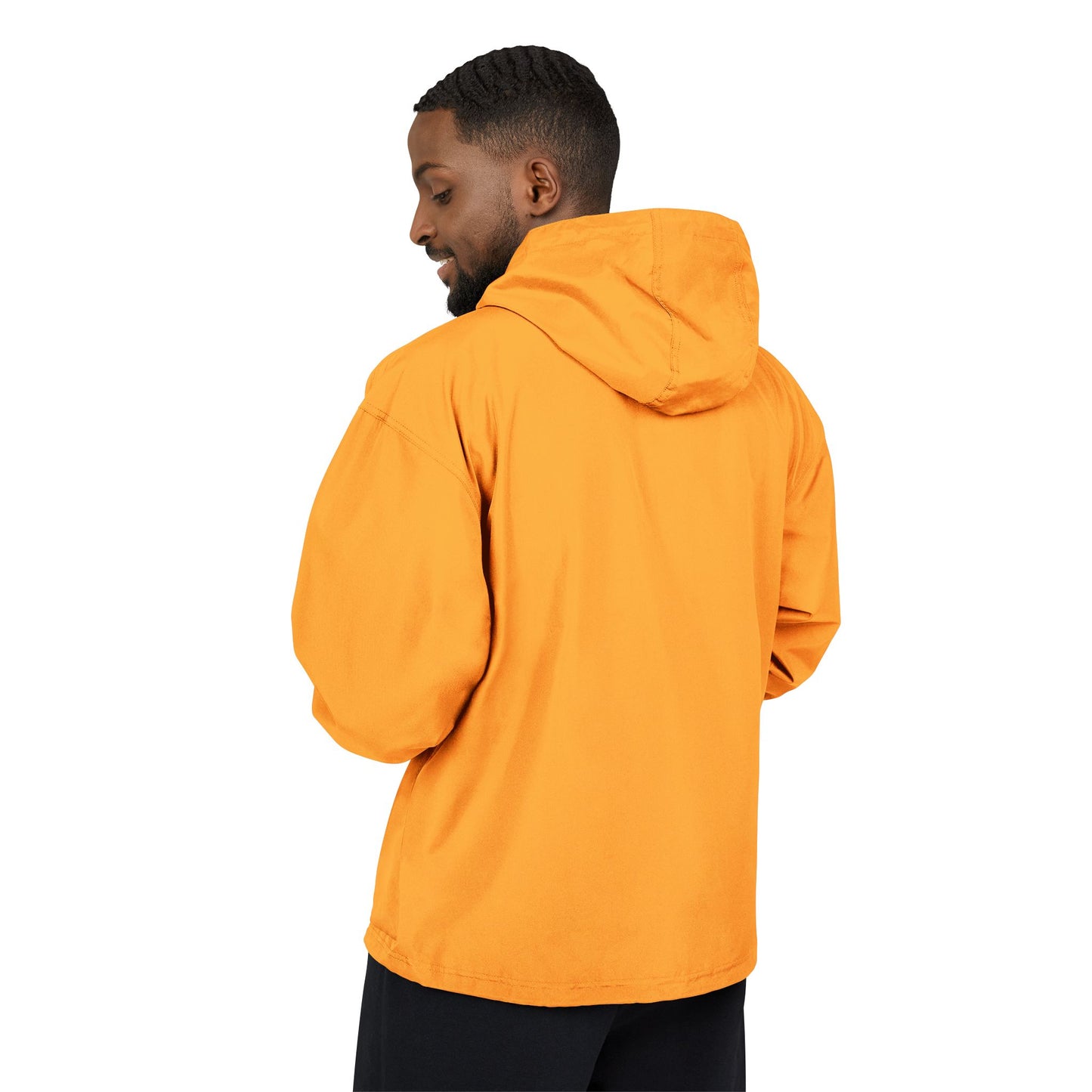 Champion Packable Orange Anorak Jacket - Lightweight Windbreaker for Outdoor Adventures