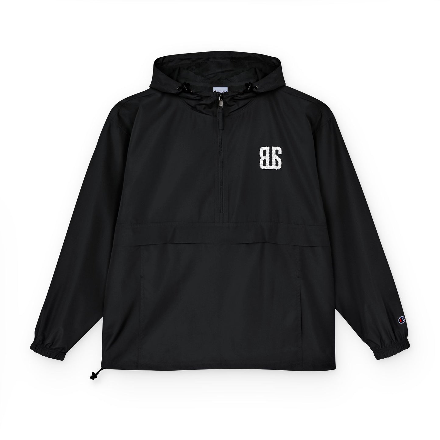 Champion Packable Orange Anorak Jacket - Lightweight Windbreaker for Outdoor Adventures