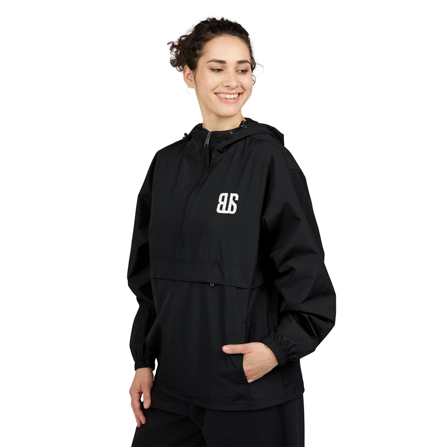 Champion Packable Orange Anorak Jacket - Lightweight Windbreaker for Outdoor Adventures