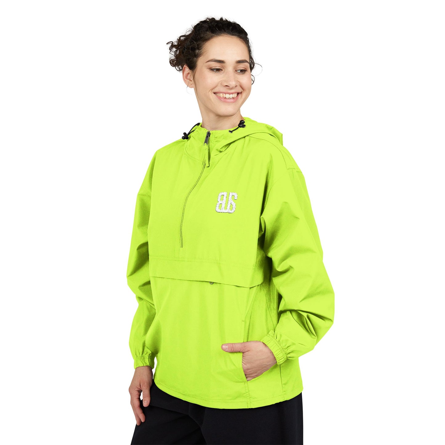 Champion Packable Orange Anorak Jacket - Lightweight Windbreaker for Outdoor Adventures