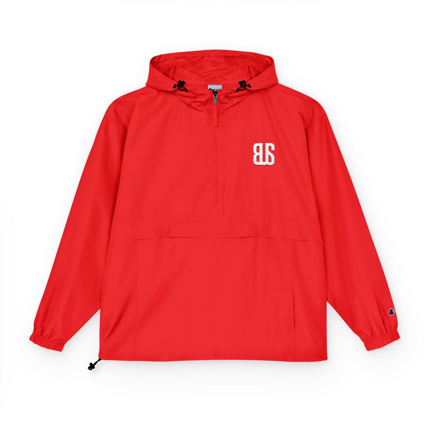 Champion Packable Orange Anorak Jacket - Lightweight Windbreaker for Outdoor Adventures