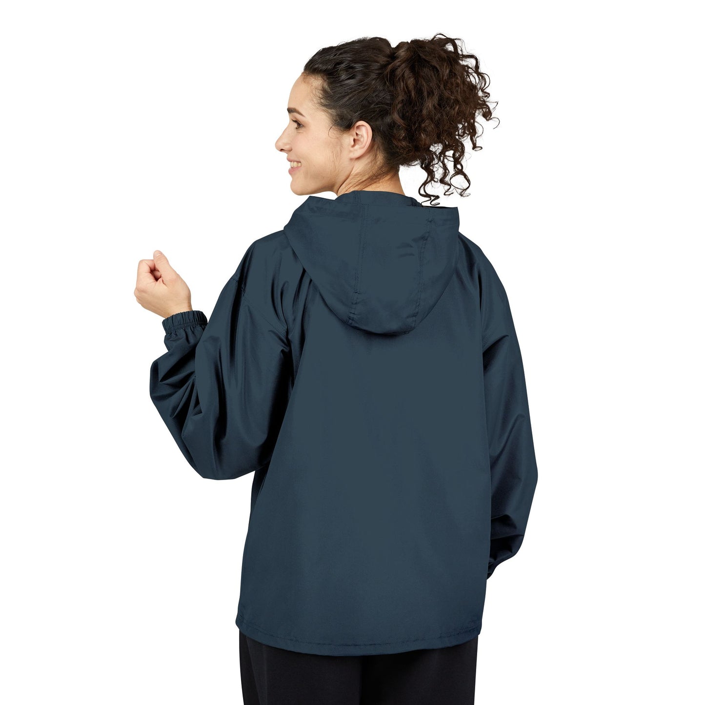 Champion Packable Orange Anorak Jacket - Lightweight Windbreaker for Outdoor Adventures