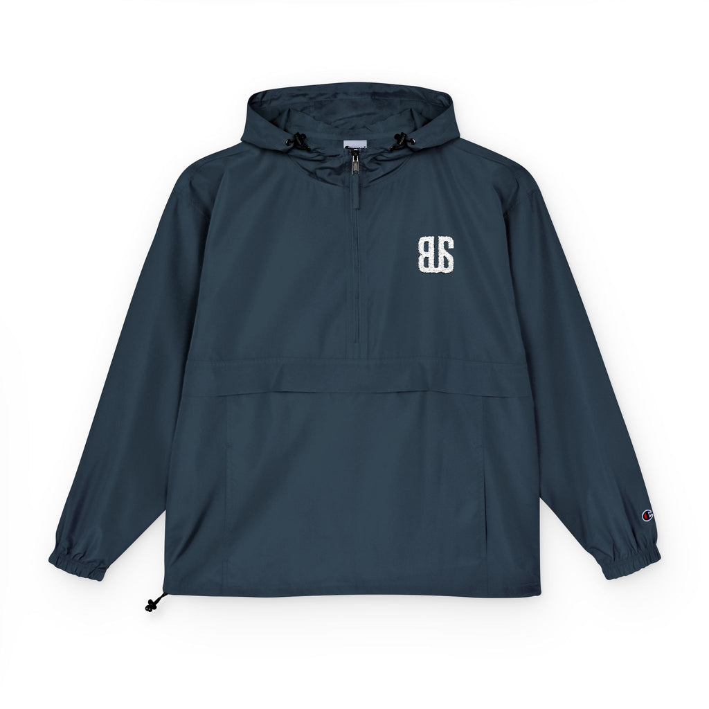 Champion Packable Orange Anorak Jacket - Lightweight Windbreaker for Outdoor Adventures