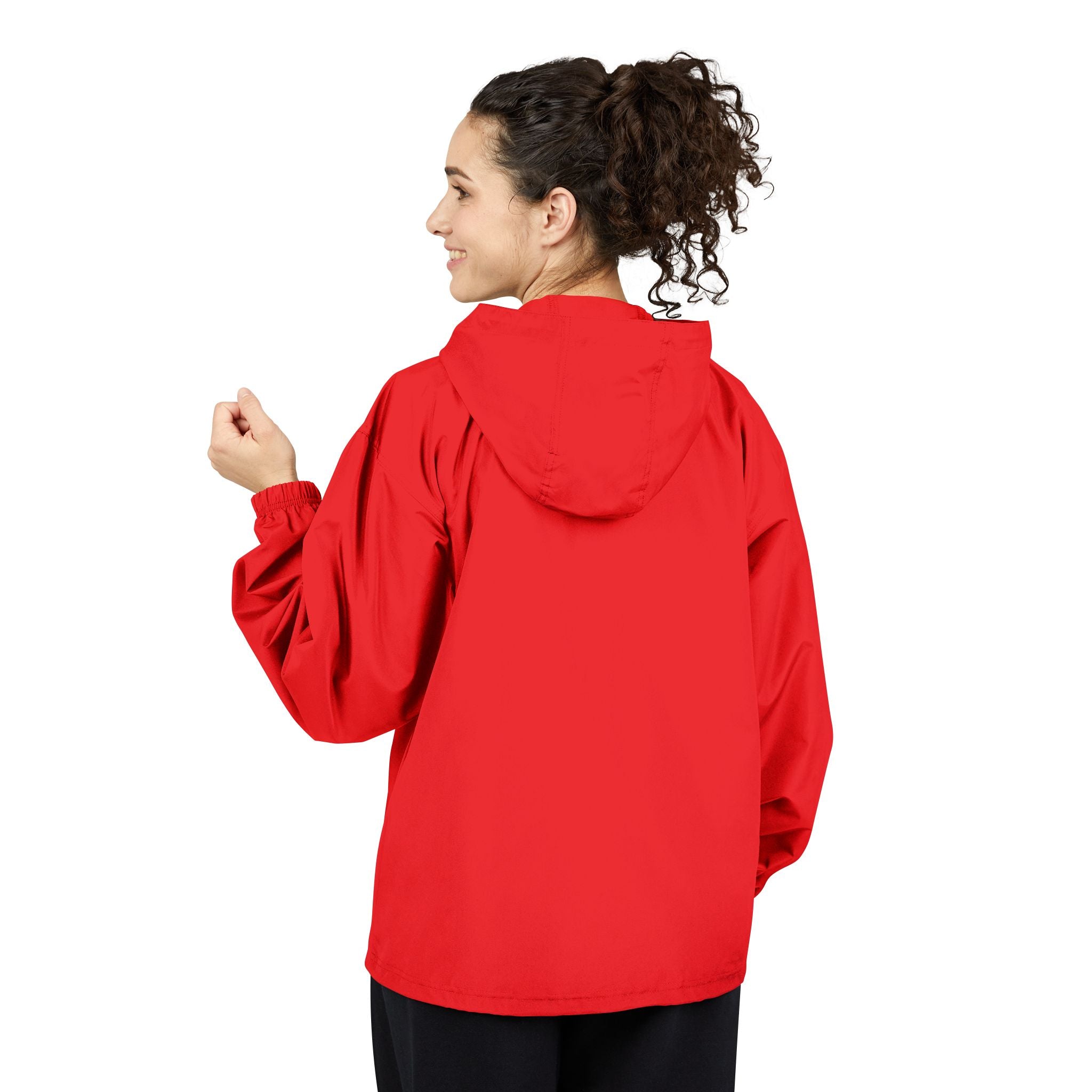Champion Packable Orange Anorak Jacket - Lightweight Windbreaker for Outdoor Adventures