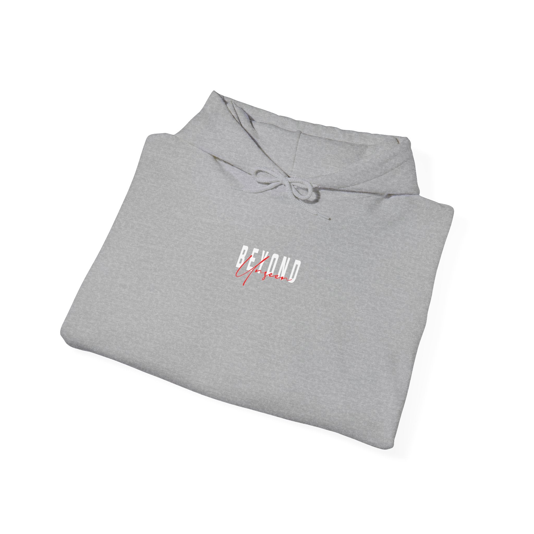 The Signature Hoodie — Beyond Unseen streetwear hoodie, unisex heavy blend pullover