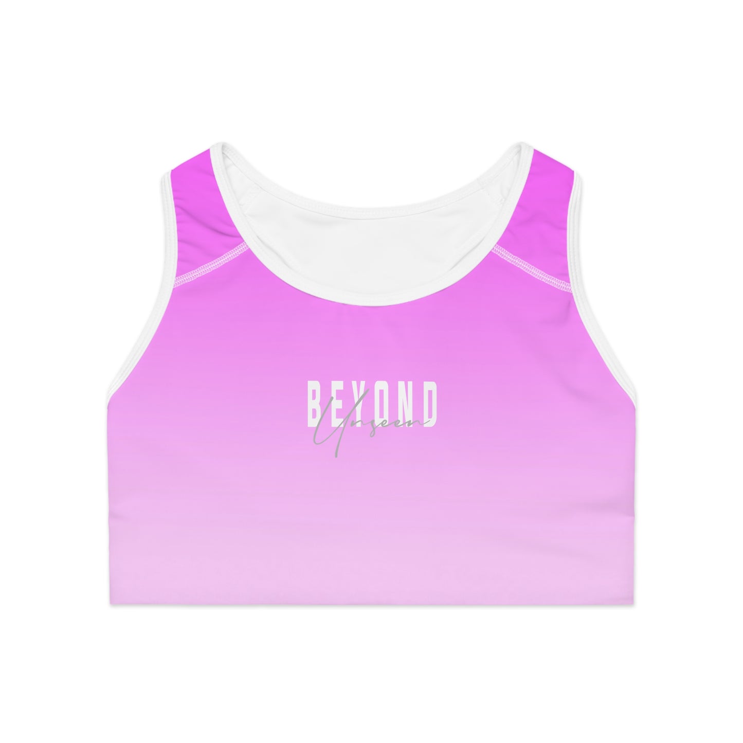 Gradient Pink Sports Bra - Beyond Your Limits Fitness Wear
