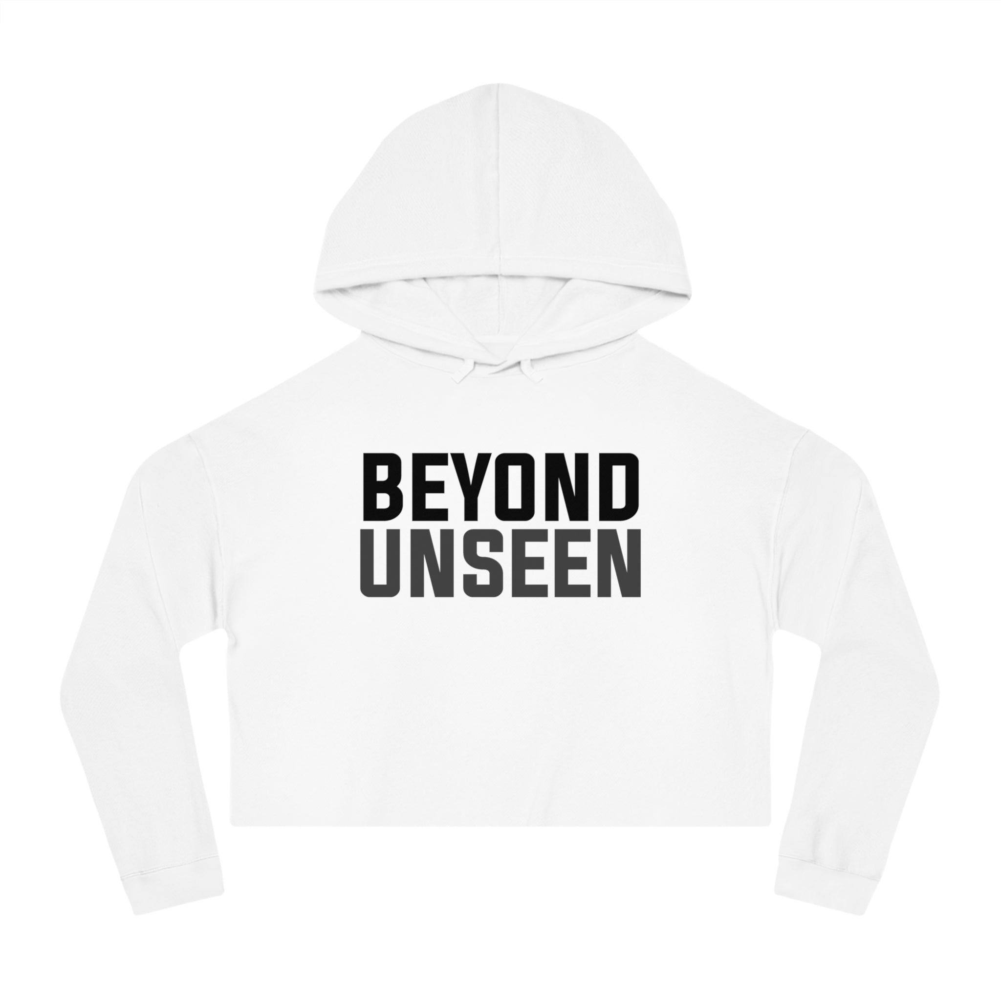 Beyond Unseen — Cropped Hoodie — streetwear cropped hoodie, unisex heavy blend