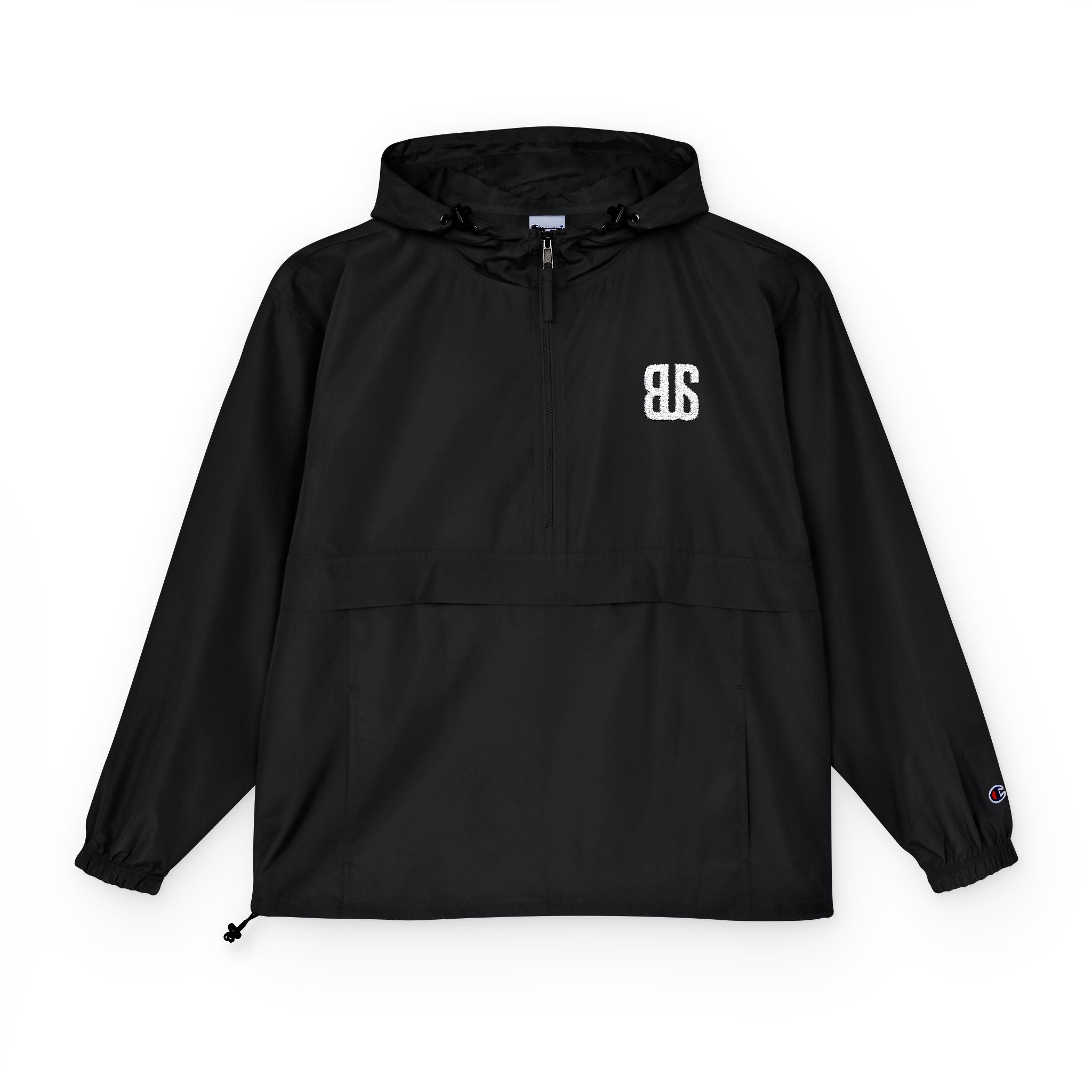 Champion Packable Orange Anorak Jacket - Lightweight Windbreaker for Outdoor Adventures